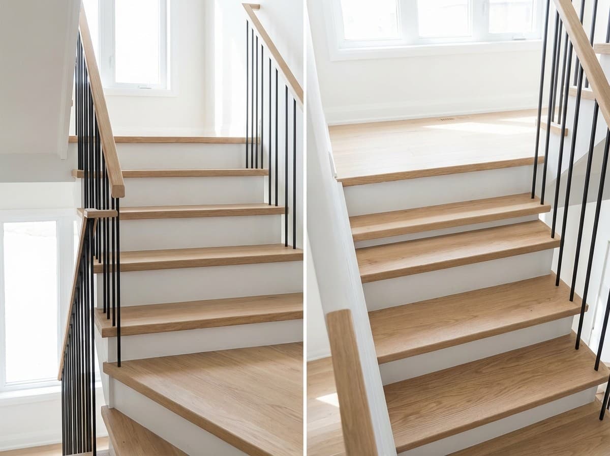 Stair Refacing with White Oak - Mississauga